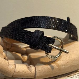 NWOT Banana Republic sparkling skinny black belt